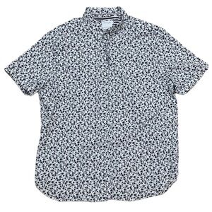 (SOLD) Cactus Man Ricky Singh Button Down Shirt Men’s XL White Blue Floral Aloha